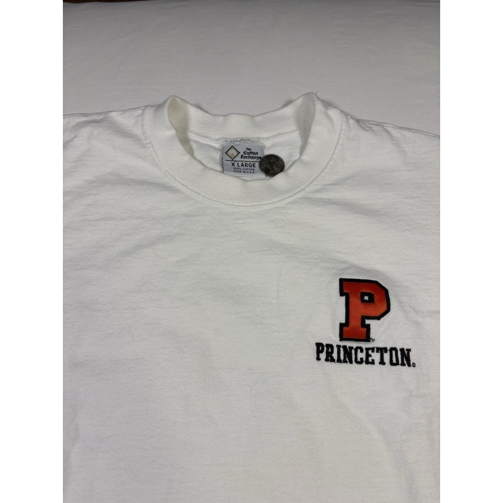 Vintage Princeton University T Shirt XL Cotton Exchange Made in USA Embroidered - Picture 2 of 6